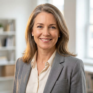 Sarah Coleman, directora financiera en Nítido Plazombre, fotografiada en una imagen de perfil